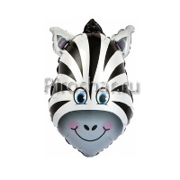 Фольгированный шар голова (Зебры)