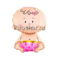 Фольгированный шар "Малыш", девочка