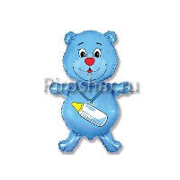 Фольгированный шар "Медвежонок - мальчик"