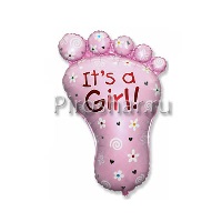 Фольгированный шар "Ступня девочки", розовый