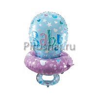 Фольгированный шар "Соска", голубой