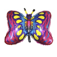 Фольгированный шар "Бабочка", малиновый