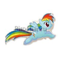 Фольгированный шар "Пони радуга"