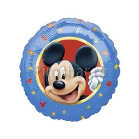 Фольгированный шар круг "Микки Маус"