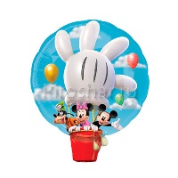 Фольгированный шар круг "Микки Маус в полете"