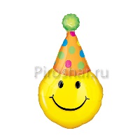 Фольгированный шар "Улыбка в колпаке"